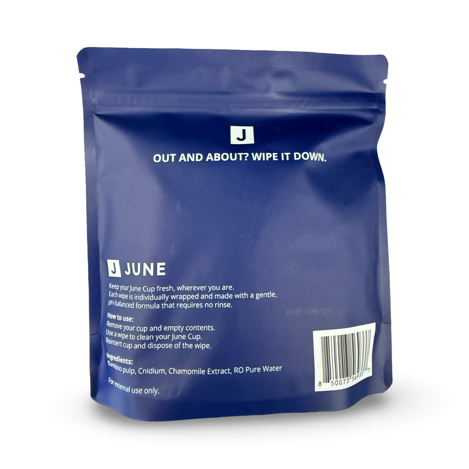 June Cup Wipes (20 Pack)